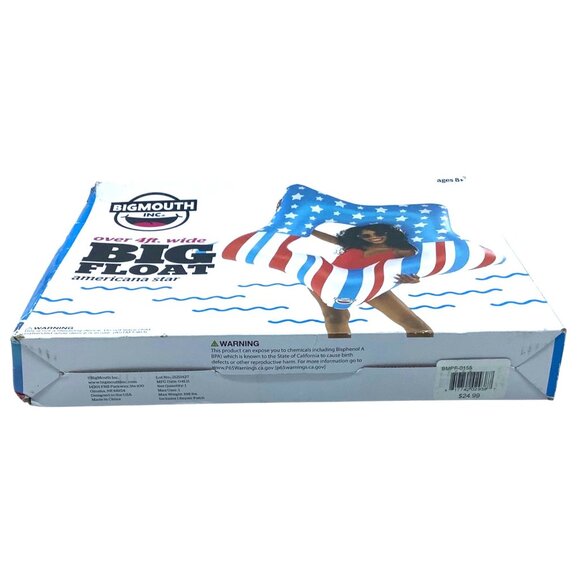 BigMouth Inc. Americana Star Big Float 50" x 50" Inflatable Pool Toy Ages 8+ NEW - Picture 6 of 6